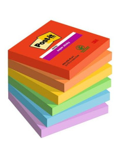 POST-IT NOTAS ADHESIVAS SUPER STICKY 3 COLORES LUGARES PLAYFUL 76X76 6 BLOCS