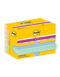 POST-IT NOTAS ADHESIVAS SUPER STICKY 3 COLORES LUGARES SOULFUL 476 X 476 12 BLOCS