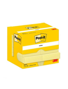 POST-IT BLOC NOTAS ADHESIVAS 653 100H 38X51 CANARY YELLOW PAQUETE 12 UD
