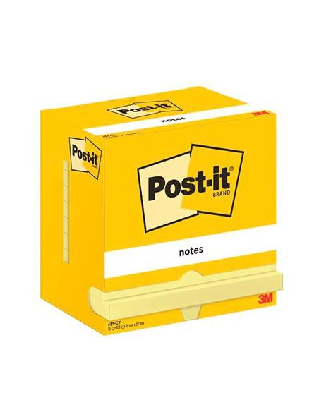 POST-IT BLOC NOTAS ADHESIVAS 655 100H 76X127 CANARY YELLOW PAQUETE 12 UD