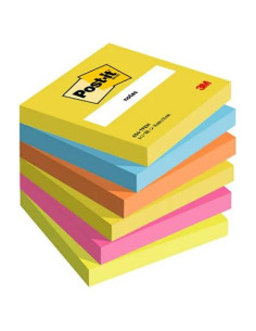 POST-IT BLOCS NOTAS 654 GAMA ENERGETIC NEÓN 76X76 6 BLOCS