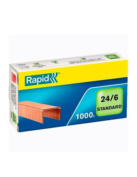 RAPID GRAPAS ESTÁNDAR 246 COBREADAS -CAJA DE 1000-