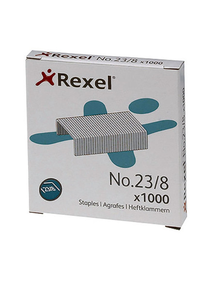 REXEL GRAPAS 238 GALVANIZADAS -CAJA DE 1000-