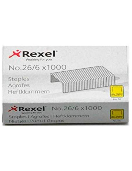 REXEL GRAPAS 266 GALVANIZADAS -CAJA DE 1000-