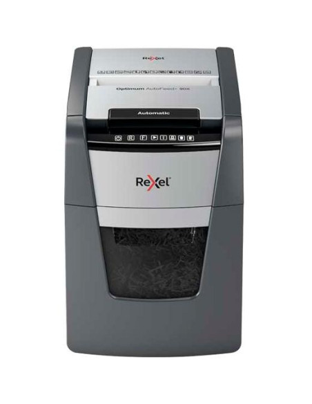 REXEL DESTRUCTORA AUTOMÁTICA OPTIMUM AUTOFEED 90X CORTE PARTÍCULAS P-4 4X28MM ANTIATASCO NEGRO