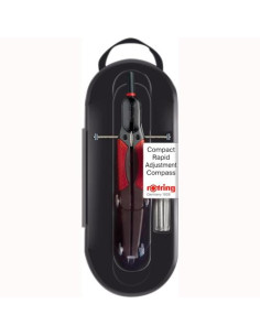 ROTRING COMPÁS MICROMÉTRICO DE AJUSTE RÁPIDO NEGRO BLISTER