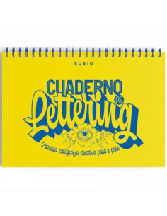 RUBIO CUADERNO DE LETTERING PRACTICA CALIGRAFÍA CREATIVA PASO A PASO
