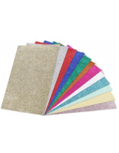 SADIPAL CARTULINA PURPURINA 50X65CM MONOCOLOR 330GR BLISTER DE 5H AZUL