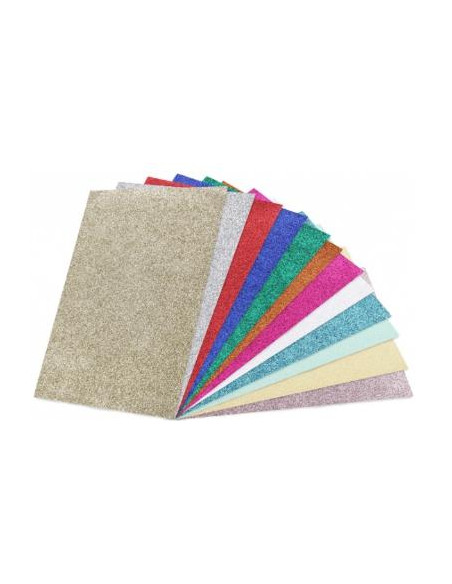 SADIPAL CARTULINA PURPURINA 50X65CM MONOCOLOR 330GR BLISTER DE 5H AZUL