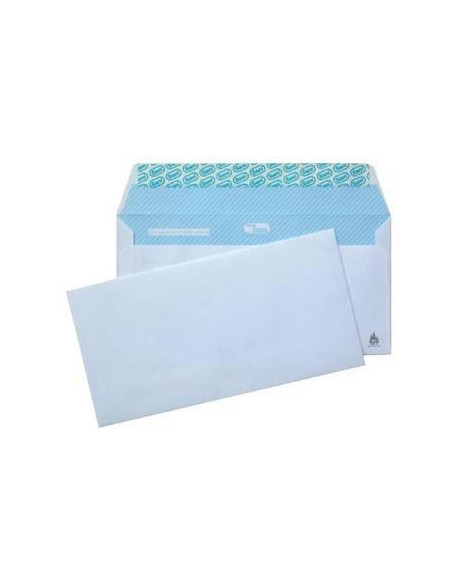 SAM SOBRE AMERICANO OPEN-115 AUTOADHESIVO 115X225 CON TIRA DE SILICONA 90GR OFFSET BLANCO -10U-