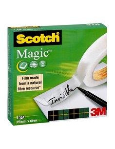 SCOTCH CINTA ADHESIVA INVISIBLE MAGIC ROLLO 25MM X 66M CAJA INDIVIDUAL