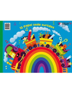 SELVI BLOC DE MANUALIDADES PAPEL SEDA 10 32X24CM COLORES SURTIDOS