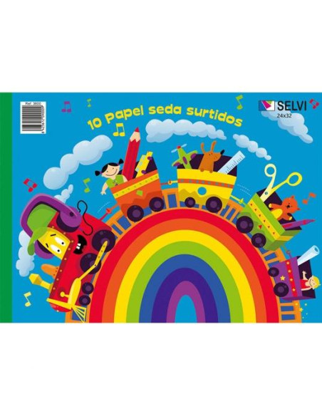 SELVI BLOC DE MANUALIDADES PAPEL SEDA 10 32X24CM COLORES SURTIDOS