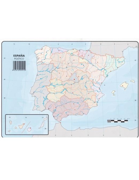 SELVI MAPA MUDO POLÍTICO DE ESPAÑA A4 -50U-