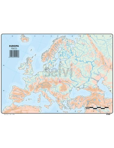 SELVI MAPA MUDO FÍSICO DE EUROPA A4 -50U-