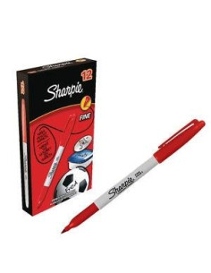 SHARPIE MARCADOR PERMANENTE FINE PUNTA REDONDA 09MM ROJO