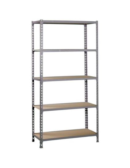SIMONRACK KIT MADERCLICK MINI 5400 ESTANTERÍA METÁLICA 5 BALDAS150KG DE MADERA 180X80X40CM GRIS