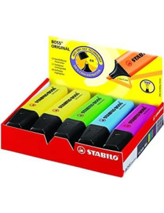 STABILO MARCADOR FLUORESCENTE BOSS ORIGINAL CSURTIDOS COLORMIX CAJA 10 UD