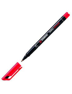 STABILO ROTULADOR PERMANENTE OHPEN UNIVERSAL PUNTA FINA 07MM ROJO CAJA 10 UD