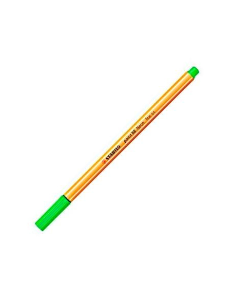 STABILO ROTULADOR POINT 88 VERDE NEÓN CAJA 10 UD