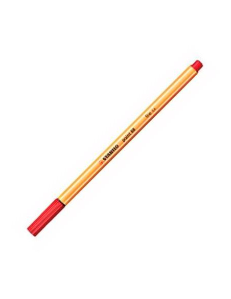 STABILO ROTULADOR POINT 88 ROJO CAJA 10 UD