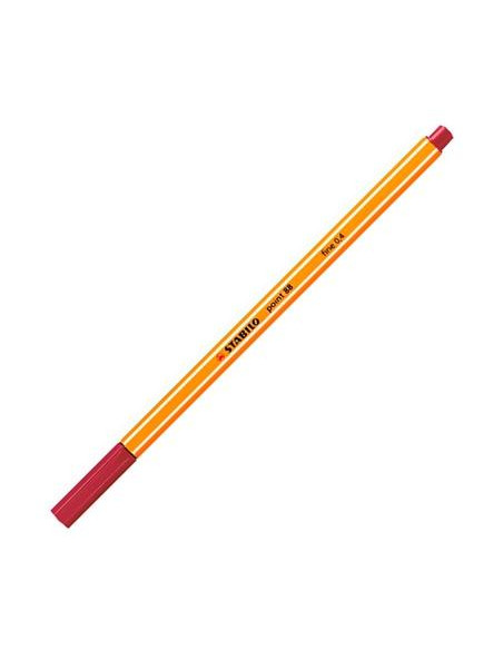 STABILO ROTULADOR POINT 88 ROJO OSCURO CAJA 10 UD
