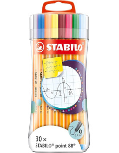 ROTULADOR FIBRA STABILO POINT 88 ESTUCHE de 30 SLEEVE PACK