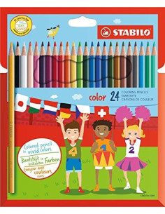 STABILO LÁPICES DE COLORES COLOR CSURTIDOS ESTUCHE 24 UD