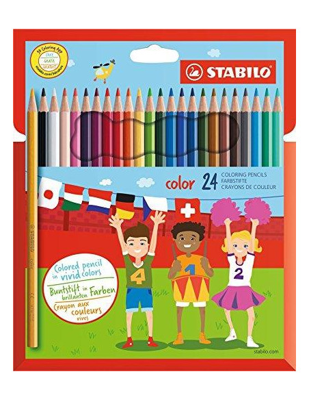STABILO LÁPICES DE COLORES COLOR CSURTIDOS ESTUCHE 24 UD