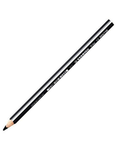 STABILO LÁPIZ DE COLOR TRIO GRUESO NEGRO CAJA 12 UD