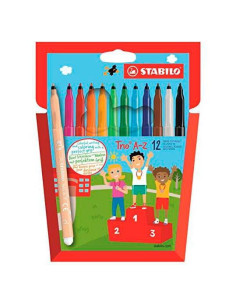 STABILO ROTULADORES TRIO AZ CSURTIDOS ESTUCHE 12 UD