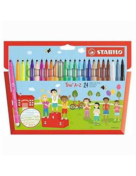 STABILO ROTULADORES TRIO AZ CSURTIDOS ESTUCHE 24 UD