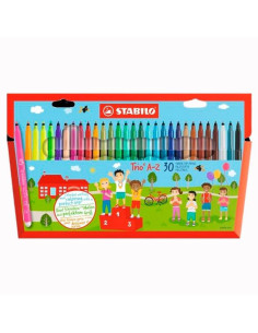 ROTULADOR FIBRA STABILO TRIO A-Z 378 ESTUCHE de 30