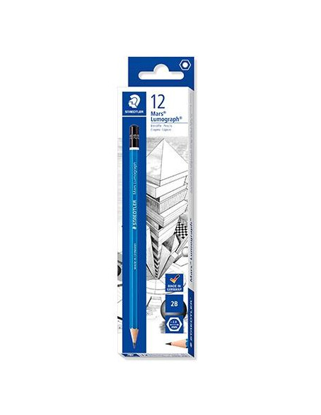 STAEDTLER LÁPIZ DE GRAFITO LUMOGRAPH 100-2B CAJA 12 UD