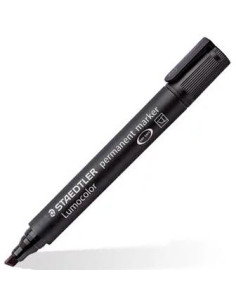 STAEDTLER ROTULADOR PERMANENTE LUMOCOLOR 350 PUNTA BISELADA NEGRO