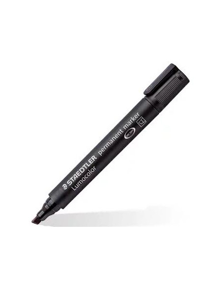 STAEDTLER ROTULADOR PERMANENTE LUMOCOLOR 350 PUNTA BISELADA NEGRO