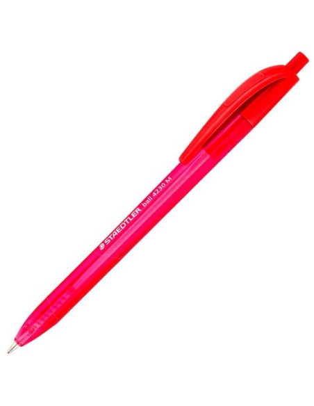 STAEDTLER BOLÍGRAFO RETRÁCTIL BALL 4230 M 10MM TRIANGULAR ROJO CAJA 10 UD