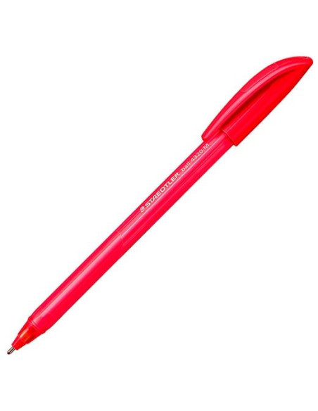 STAEDTLER BOLÍGRAFO BALL 4320 M 10MM TRIANGULAR ROJO CAJA 10 UD