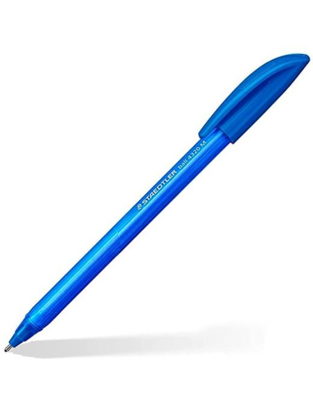 STAEDTLER BOLÍGRAFO BALL 4320 M 10MM TRIANGULAR AZUL CAJA 10 UD