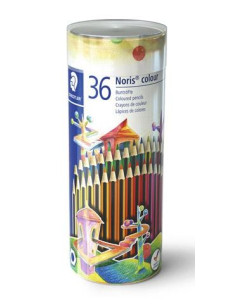 STAEDTLER LÁPICES DE COLORES NORIS COLOUR SURTIDOS EN BOTE METÁLICO 36U