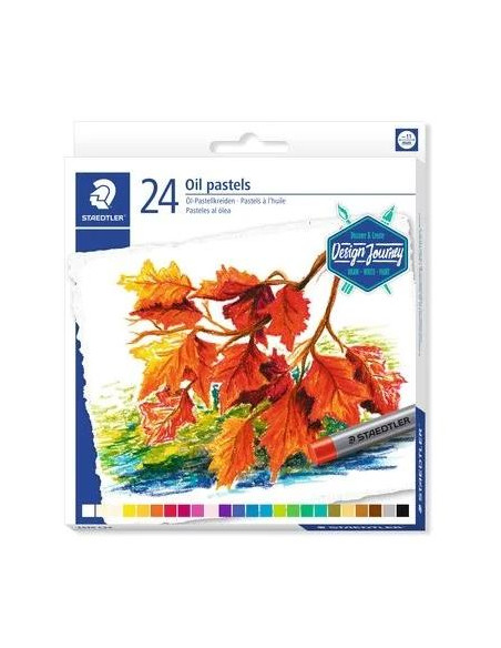 STAEDTLER CERAS BLANDAS PASTELES AL ÓLEO 70MM COLORES SURTIDOS ESTUCHE 24 UD