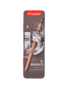 TALENS BRUYNZEEL ESTUCHE DE 6 LÁPICES DE GRAFITO EXPRESSION