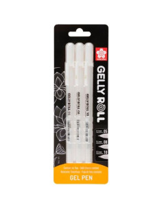 TALENS SAKURA BLISTER DE 3 BOLÍGRAFOS GELLY ROLL 050810 GEL BRILLANTE BLANCO