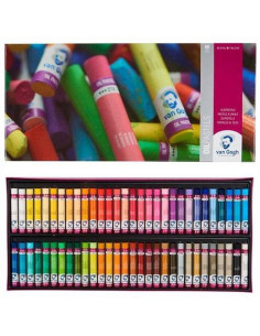 TALENS SET COMPLETO COLECCIÓN DE PINTURAS VAN GOGH AL ÓLEO PASTELES CSURTIDOS ESTUCHE 60 UD
