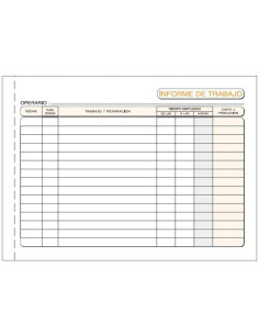 TALONARIO INFORME DE TRABAJO OCTAVO APAISADO DUPLICADO AUTOCOPIA