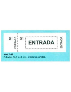 TALONARIO ENTRADAS LOAN COLORES SURTIDOS