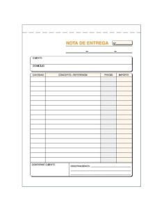 TALONARIO ENTREGAS CUARTO NATURAL