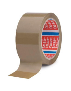 TESA PRECINTO PP CAUCHO NATURAL 66MX50MM MARRÓN