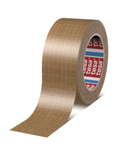 TESA CINTA DE EMBALAJE TESAPACK ESTÁNDAR ROLLO 25MX50MM PAPEL REFORZADO CON FILAMENTOS MARRÓN
