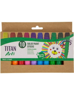 TITAN ARTS TÉMPERA EN BARRA CSURTIDOS ESTUCHE 10 UD